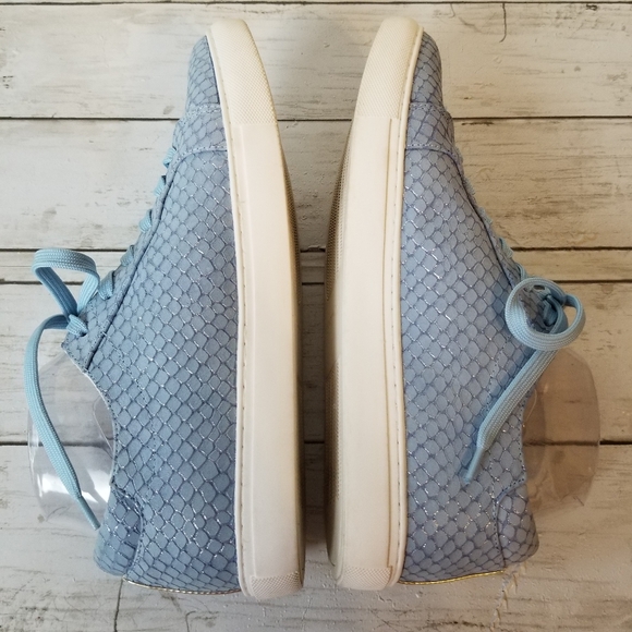 Kenneth Cole NY KAM Snake Embossed Leather Lace Up Sneakers - Picture 7 of 12